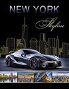 Тетрадь 80л. кл., на кольцах Автомобиль на черном глянц. ламинат + тиснение фольгой, КТС-Про С1055-19