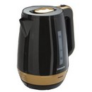 Чайник SONNEN KT-1776, 1,7л, 2200Вт, закрытый нагр. элемент, пластик, черный/горчичный, 453418 453418