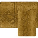 Обложка для паспорта Sharm золото, искусственная кожа фактурная, отстрочка, 5 отделений для визиток, в пластиковом пакете с европодвесом 1030923