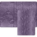 Обложка для паспорта Sharm сиреневая, искусственная кожа фактурная, отстрочка, 5 отделений для визиток, в пластиковом пакете с европодвесом 1030924