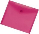 Папка-конверт пластиковая 0.18мм, на кнопке фА5, красная, Comix А1854