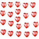 Стразы самоклеящиеся deVENTE. Heart акриловые, размер 4 мм, карточка 60x60 мм, красные, 100 шт в пластиковом пакете с блистерным подвесом 8002023