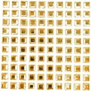 Стразы самоклеящиеся deVENTE. Square акриловые, размер 6 мм, карточка 86x86 мм, золотистые, 100 шт в пластиковом пакете с блистерным подвесом 8002019