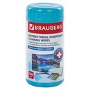 Салфетки для орг. техн. АНТИБАКТЕРИАЛЬНЫЕ ДЛЯ ЭКРАНОВ И ПЛАСТИКА "XXL", ПЛОТНЫЕ, BRAUBERG, 13x17см, 100 шт, 513476 513476
