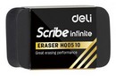 Ластик Deli Scribe Infinite 20x10x40мм черный индивидуальная картонная упаковка EH00510