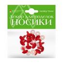 Декоративные элементы НОСИКИ БАРХАТНЫЕ 3 ЦВЕТА 15Х12ММ, Альт   2-540/02