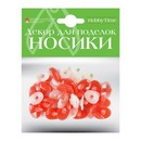 Декоративные элементы НОСИКИ ВИНТОВЫЕ ОВАЛЬНЫЕ (КРАСНЫЕ) 17х12ММ, Альт   2-779/06