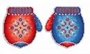 Набор для вышивания  на пластиковой канве Жар-Птица. Морозная рукавичка размер 11*10 см., М.П.Студия Р-457