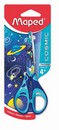 Ножницы 130мм Maped COSMIC KIDS, с прорезиненными ручками и декорированными лезвиями, симметричные, узор космос, в блистере (12/144) 464913