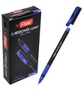 Ручка шар., Flair CARBONIX GRIP синяя, 0,7 мм F-1377/син.