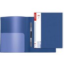 Папка пластиковая 0.6мм, с пружинным скоросшивателем, с внутренним карманом, непрозрачная синяя, de Vente. Daily (108) 3111707