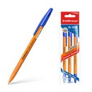 Ручка шар. "R-301 orange Stick" 0.7 мм., синяя, (в пакете по 3 шт.), ErichKrause 42743
