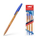 Ручка шар. R-301 Amber Stick 0.7 мм., синяя, (в пакете по 3 шт.), ErichKrause 42738