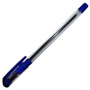 Ручка шар. Workmate синяя с масл.чернилами, корпус прозрачный, резиновый грип, 0.5 мм  (12/144) 049006002