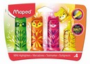 Набор текстовыделителей Maped FLUO PEPS MINI FRIENDS , 4цв.,(12/180) 743677