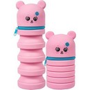 Пенал deVENTE. 100% Cute. Rabbit 20x6,5x6,5 см, фигурный, силиконовый, на молнии, увеличивающийся, розовый, в пластиковой коробке с европодвесом 7027016