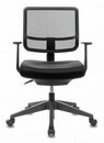 Кресло с подлокотниками (спинка черная сетка, сиденье черное) CH-535/TW-01 TW-11