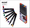 Набор маркеров для скетчинга двусторонних FANTASIA, 6 цв., Main colors (основные цвета), пулевид./клиновид. наконечники, пиш.узлы 3.0-6.2мм, ПВХ- упаковка M-15013-6