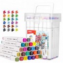 Набор маркеров для скетчинга Deli Color Emotion 24цв., двойной пиш. наконечник 1мм, пластиковая коробка E70801-24/A
