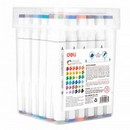 Набор маркеров для скетчинга Deli Color Emotion 36цв., двойной пиш. наконечник 1мм, пластиковая коробка E70801-36/A 