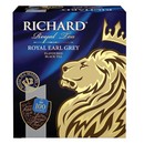 Чай RICHARD Royal Earl Grey черный цейлонский с бергамотом, 100 пакетиков по 2 г, 610250 622172