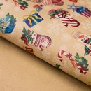 Бумага упаковочная крафтовая «Вкусный праздник», 50 ? 70 см  2586835
