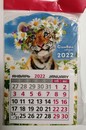 Календарь на магните 2022 г. Год Тигра. Фото. Тигрёнок в венке,  ЛиС КМВ-22-007