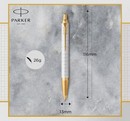 Ручка шар. PARKER " IM Premium K318 Pearl GT" материал корпуса латунь лакированная, хром.дет, M, синие чернила, подар.кор. 2143643