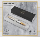 Ручка шар. PARKER " IM Premium K318 Pearl GT" материал корпуса латунь лакированная, хром.дет, M, синие чернила, подар.кор. 2143643