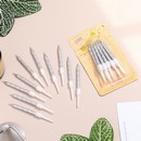 Свечи в торт "Спираль", 10 шт, средние, 7 см, металлик 2919667 2919667    