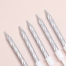 Свечи в торт "Спираль", 10 шт, средние, 7 см, металлик 2919667 2919667    