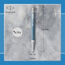 Ручка шар. PARKER " IM Premium K318  Blue Grey CT" материал корпуса латунь лакированная, хром.дет, M, синие чернила, подар.кор. 2143645