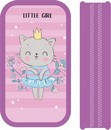 Пенал двухстворчатый большой тканевый торец 190*105 KITTEN PRINCESS, Пчелка ПО-090