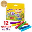 Пластилин 12  цв. классический ЮНЛАНДИЯ ЮНЛАНДИК-ЖИВОПИСЕЦ, 240 г, ВЫСШЕЕ КАЧЕСТВО 105029