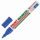 Маркер-краска лаковый (paint marker) 4 мм, СИНИЙ, БЕЗ КСИЛОЛА (без запаха), алюминий, BRAUBERG PROFESSIONAL, 150873 150873