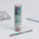 Ручка пластик с колпачком софт-тач Живой мечтой, в тубусе, синяя паста, 0,7 мм   7098790 7098790    