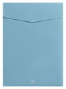 Папка-конверт пластиковая 0.18мм, на липучке вертикальная фА4, голубая, Comix Morandi (10/480) А1771  BU