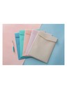 Папка-конверт пластиковая 0.18мм, на липучке вертикальная фА4, розовый, Comix Morandi (10/480) А1771  PU