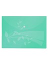 Папка-конверт пластиковая 0.12мм, на кнопке фА4, зеленая, Flexoffice FO-CBF02 GREEN