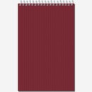 Блокнот на гребне фА5 50л. кл., темно-бордовый, дизайн.картон однотон.микровельвет 11с11 / 106349