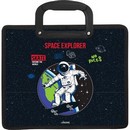 Папка для тетрадей, ИЗО и технологии фА4, 34,5x30,5x10 см, deVENTE. Space Explorer с текстильным расширением 10 см, на молнии сверху, пластик 400 мкм, пластиковые ручки 8053163