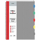 Тетрадь на гребне фА4 120л. кл., Серая обл. 5цв. пласт. раздел., вн. бл. 6 разд. Обложка рельеф. пласт. с пальчик, Эксмо ТПР412017