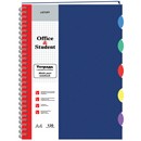 Тетрадь на гребне фА4 120л. кл., Синяя обл. 5цв. пласт. раздел., вн. бл. 6 разд. Обложка рельеф. пласт. с пальчик, Эксмо ТПР412018