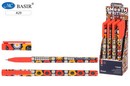 Ручка шариковая "VINSON Flower" синяя чернила на масляной основе, 0.7 мм., матовый под soft, яркий корпус рисунок цветы  A29