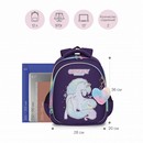 Рюкзак школьный Grizzly 28*36*20, фиолетовый, полиэстер RAz-286-4