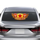 Наклейка на авто "1941-1945 Победа" красная звезда, 485x200 мм   4158861