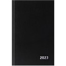 Ежедневник датированный 2023 фА5 352стр., Attomex черный, офсет 60 г/м?, твердая обложка из бумвинила, тиснение фольгой 2332308