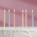 Свечи для торта незадуваемые "Спираль", набор: 10 шт и 10 подставок 1670217 1670217    