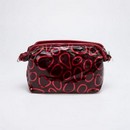 Косметичка дорожная L-2051-33, 15*3*8 см, на молнии, цвет чёрный/красный 7105618