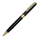 Ручка подарочная шариковая в кожзам футляре поворотная New корпус черный с золотым 7584529